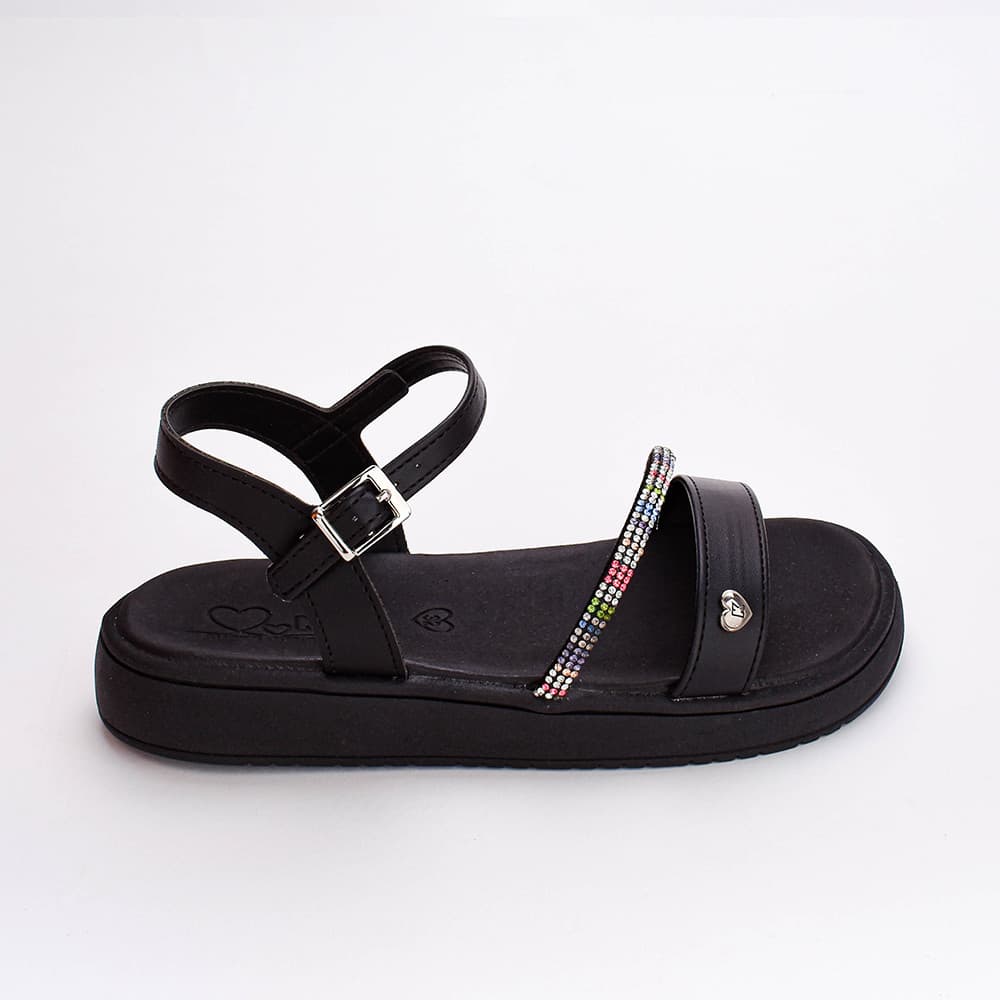 Sandália Infantil Menina Kidy Mini Flat Form Casual Confortável Anatômica Antiderrapante Leve Flex
