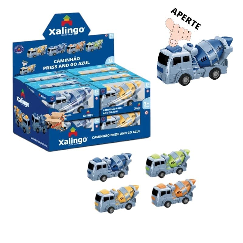 Brinquedo Pedagógico Carrinho Caminhão Aperte e Ande a Fricção - Xalingo