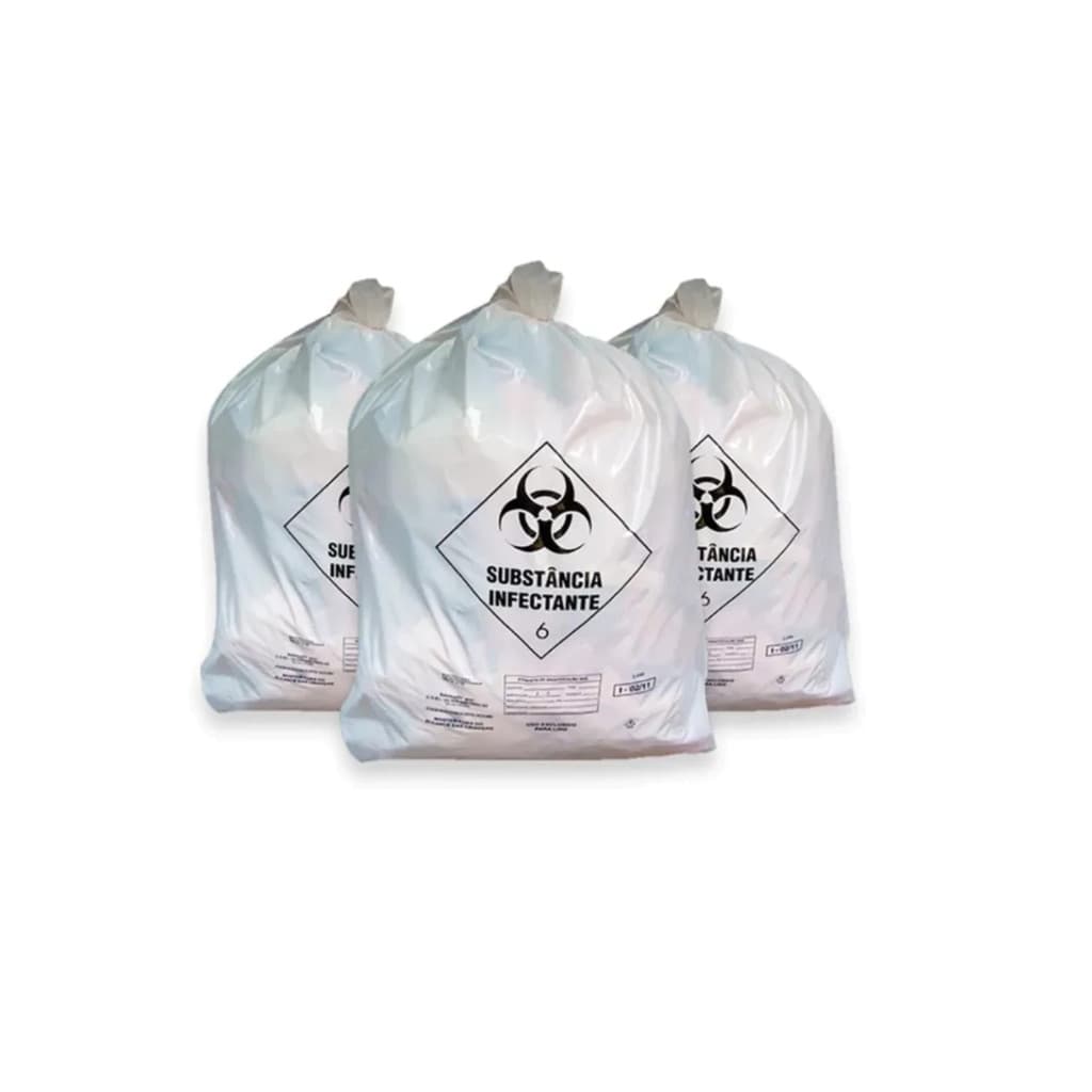 200 Sacos de Lixo Resíduo Infectante Hospitalar Vabene 15L - 50L - 30L Higiene em seu Ambiente