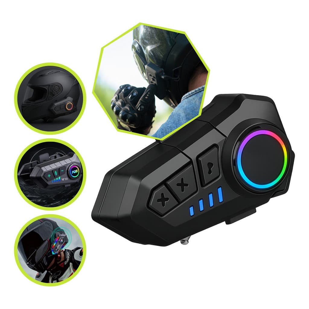Fone Ouvido Bluetooth Para Capacete Moto Microfone Sem Fio
