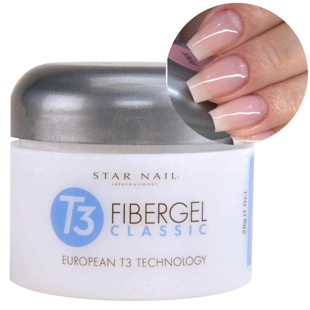 Gel T3 Fibergel Cuccio StarNail 28g Autonivelante LED/UV  - Pink Opaque Nude Clear