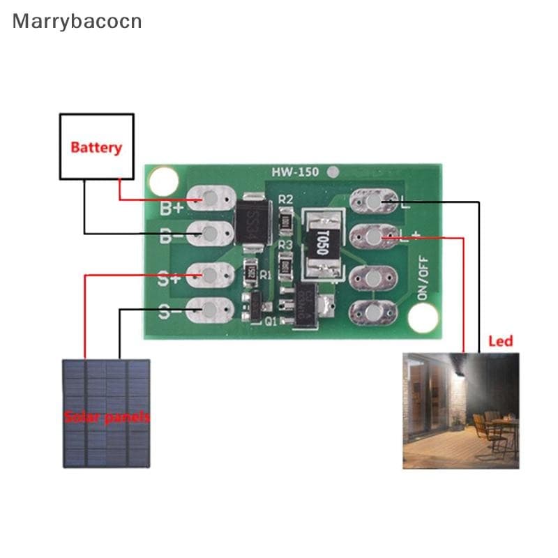 [MAR] Painel Solar Automático LED Controle De Lâmpada Bateria Módulo Controlador De Carregamento Do Carregador COD