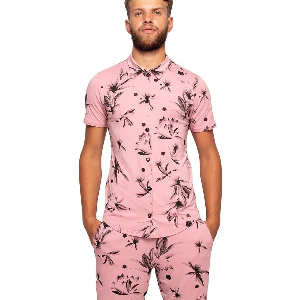 Conjunto Masculino Estampado Estiloso Completo Camisa Shorts