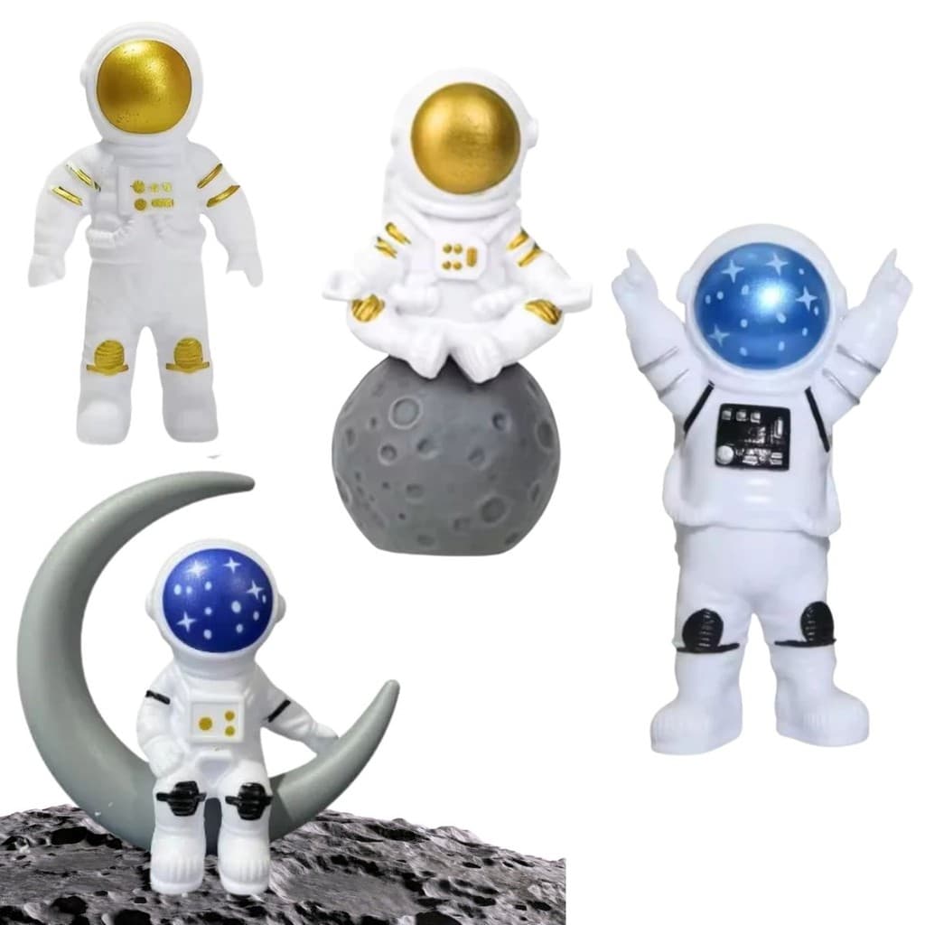 Kit Com 20 Astronautas Enfeite Divertido Boneco Aniversário Decorativo Festa Brinquedo Lembrancinha