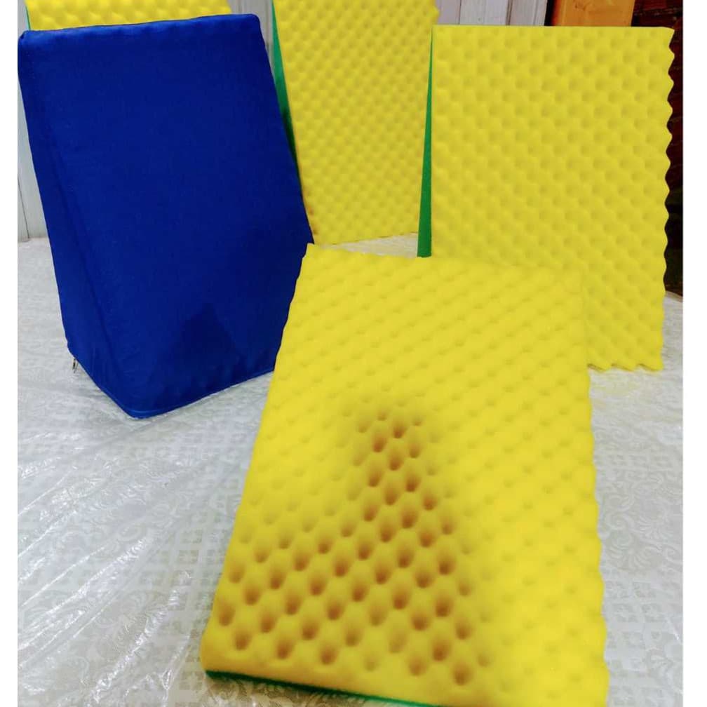 Travesseiro triangular encosto leitura repouso suave encosto 65x45x30