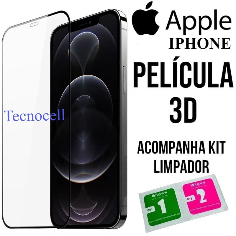 Película De Vidro 3D IPHONE 16 /15 /14 /13 /12 /11/X /XR /XS /8PLUS /7PLUS /6PLUS /6