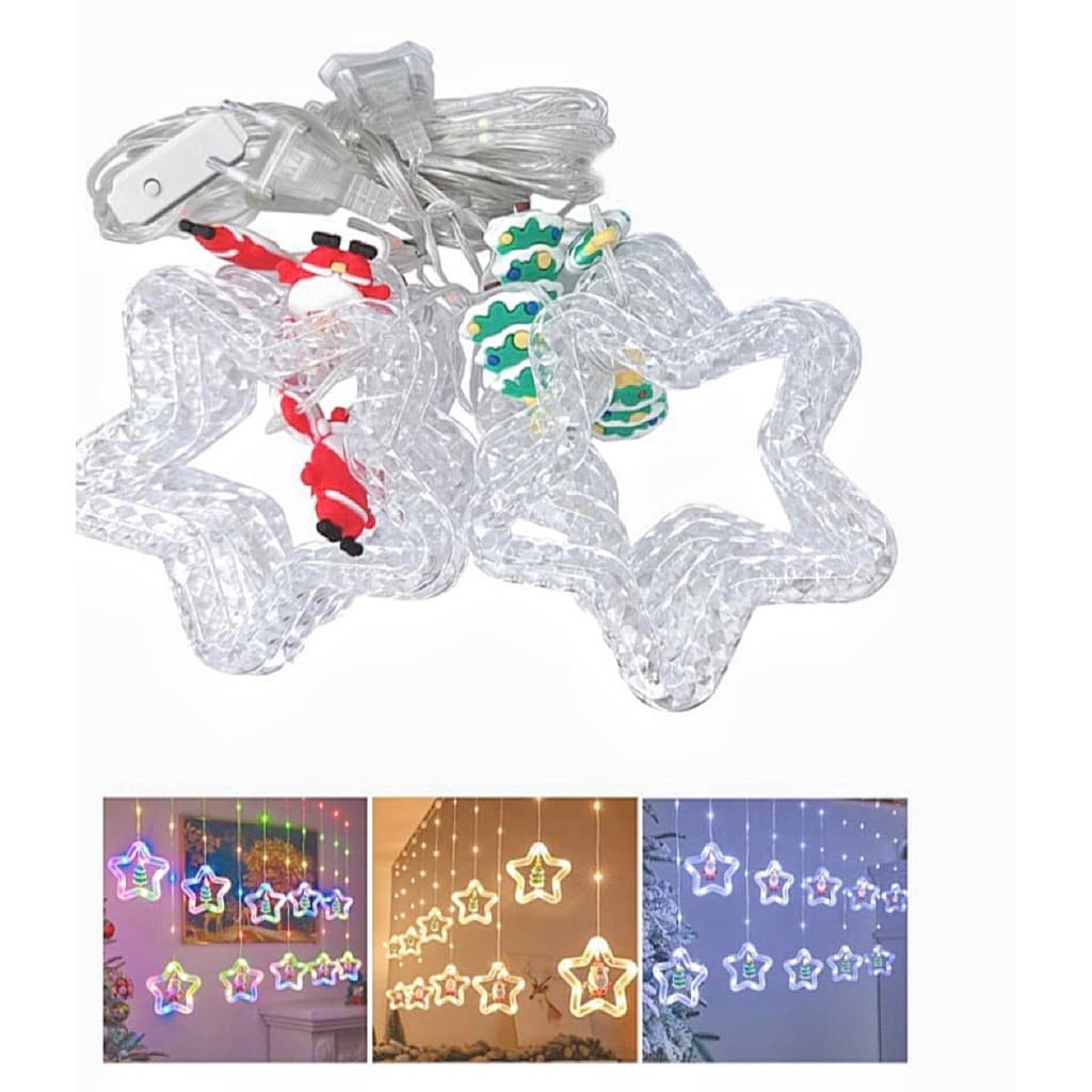 Pisca Pisca De Cortina 100leds 3m Prova Da  Agua C/macho femea