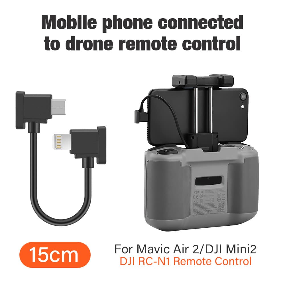 Cabo USB-C para iOS/Micro-USB/USB-C para Controlador de Drone DJI Mini 2 Mavic Air 2