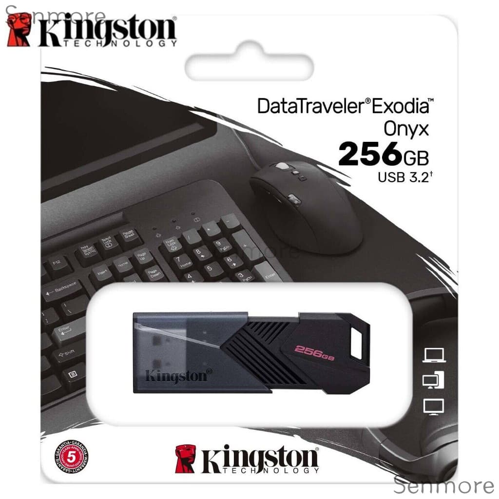 Kingston Pendrive 256GB 128GB 64GB 32GB 16GB 8GB 4GB DataTraveler Exodia Onyx Dtxon USB 3.2 Gen1 Unidade Flash Com Tampa