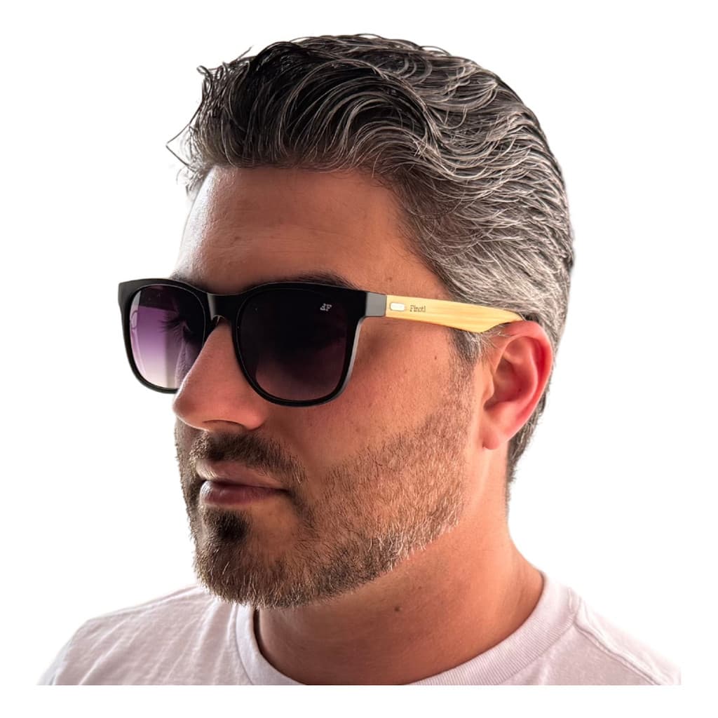 Oculos De Sol Finoti Quadrado Madeira Masculino Feminino