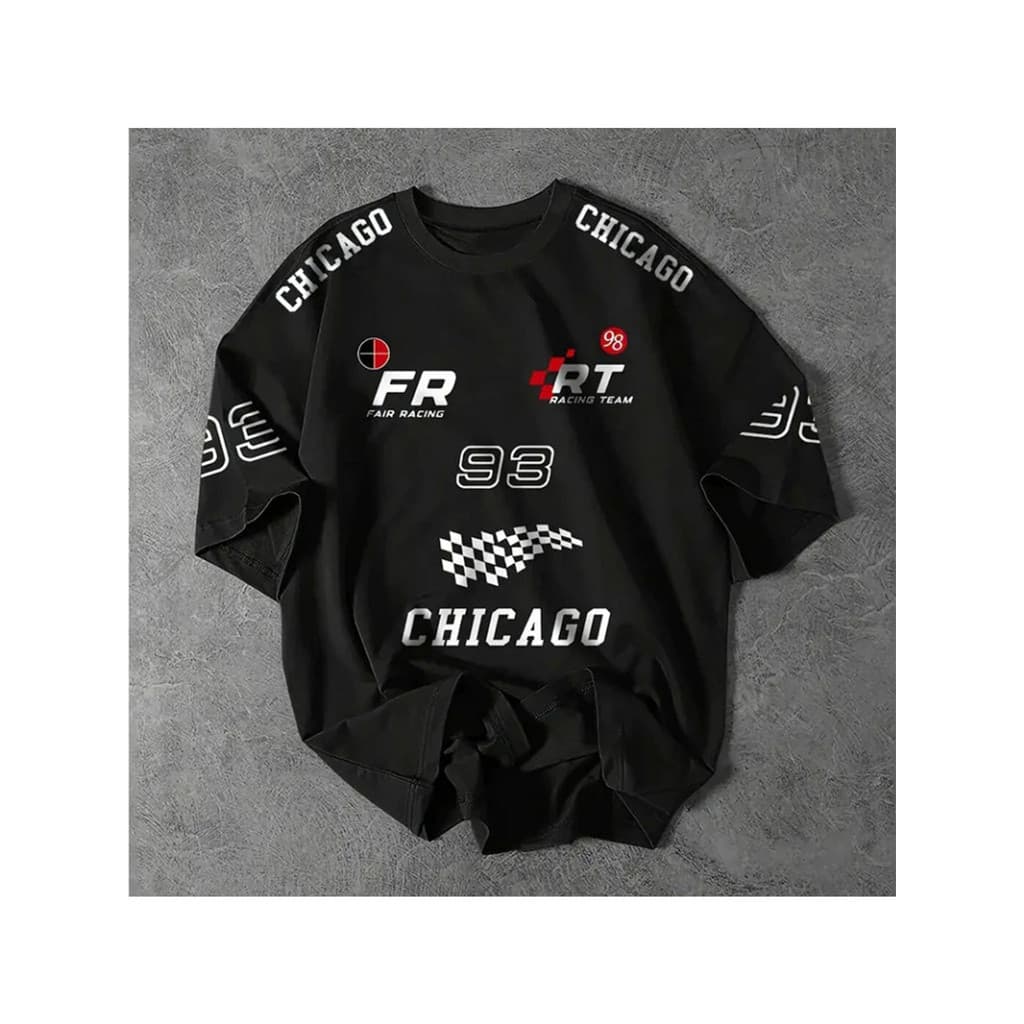 Tshirt Feminina Chicago 93 Estilosa Estampada Lançamento Camiseta 100% Algodão Camisetão Camisa Oversized Plus Size