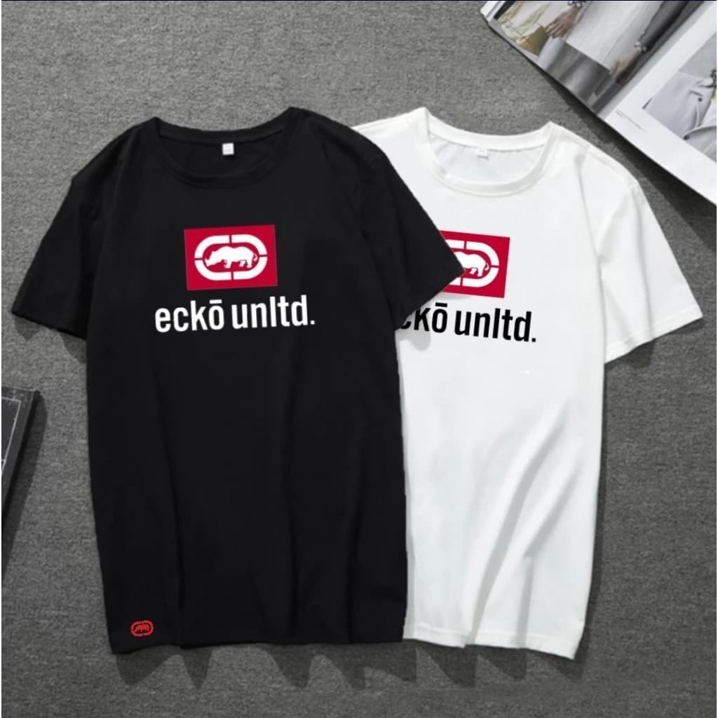Kit 2 Camisetas Masculina ECKO UNLTD Gola Redonda 100% Algodão Malha 30.1 Alta Qualidade