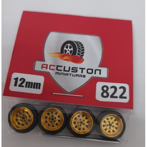 Rodas P/ Customização Ac Custon 822 - 12mm Perfil Baixo 1/64