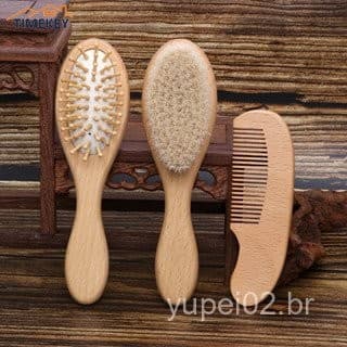3Pcs Pente De Escova De Madeira Para O Massageador De Cabeça De Recém-Nascido De Alta Qualidade[WHDW]