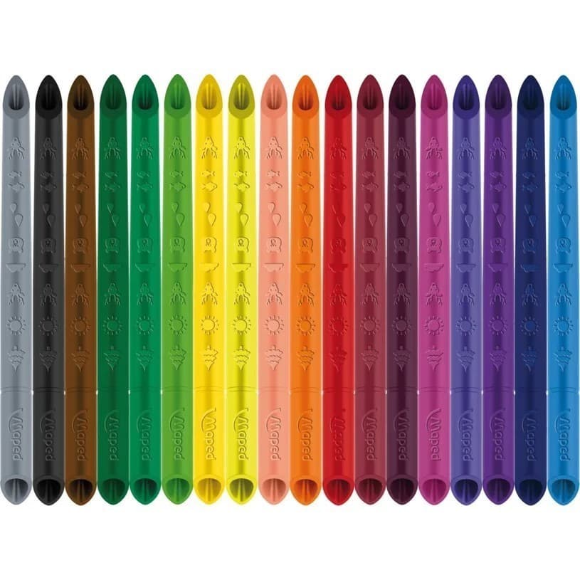 Lapis De Cor 12/24 Cores Color Peps Infinito Maped /36 Itens 3 Em 1 Lápis De Cor Maped Canetinhas Giz De Cera