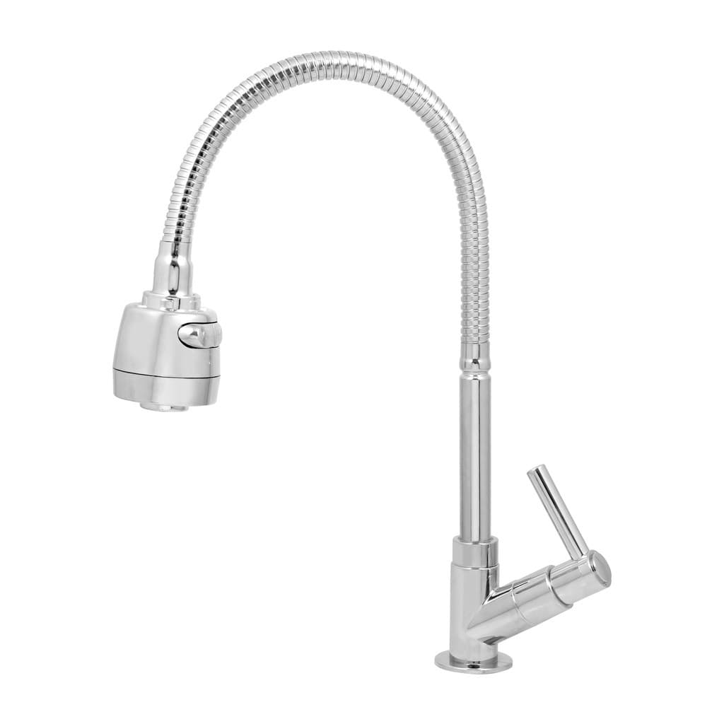 Torneira Pia Cozinha Gourmet Bancada Flexível 2 Jatos Cromada 1068 C65