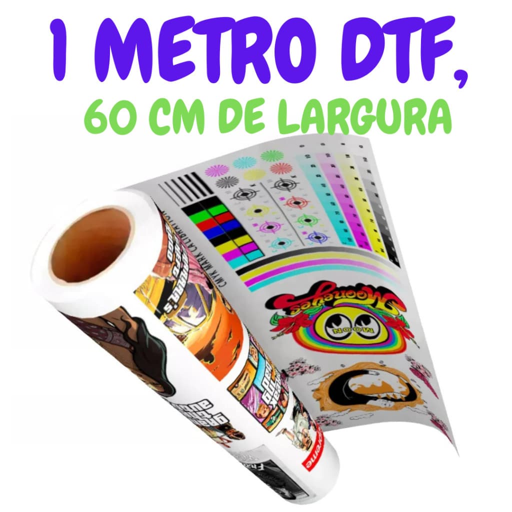 Dtf Impressão Qualidade I3200 Para Estamparia Blusas Qualquer Tecido 1 METRO por 60 CM Envio 24h