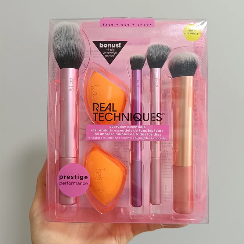 Rt 1997 Conjunto de escovas de maquiagem /Real Techniques Conjunto de pinceis  para maquiagem c/5pcs