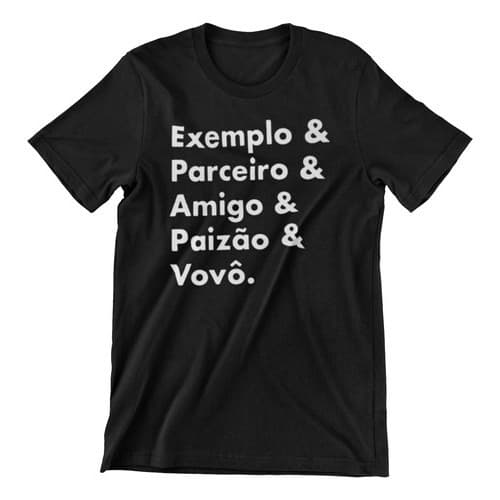 Camiseta Masculina Frase Vovô Paizão Presente Avô Dia Dos Pais