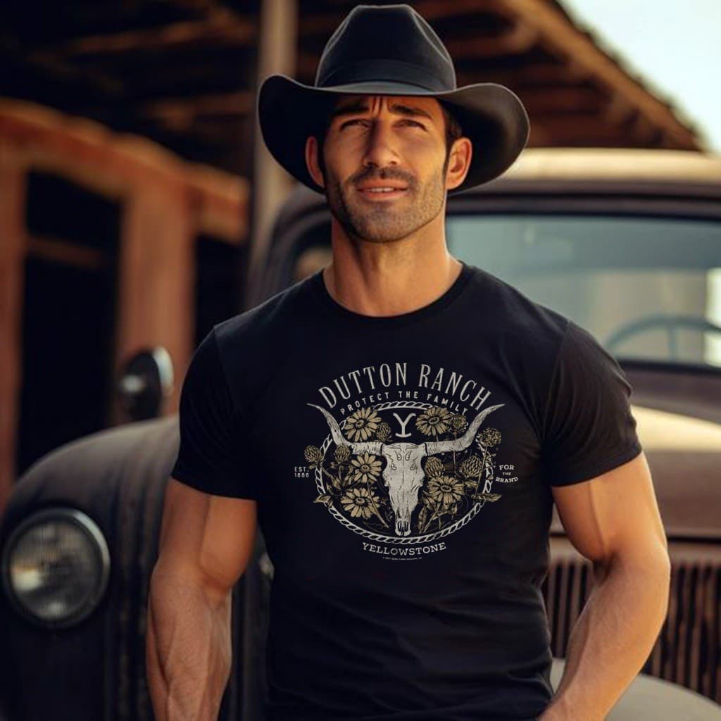 Camiseta Masculina 100% Algodão, Camisa Country Dutton Ranch.