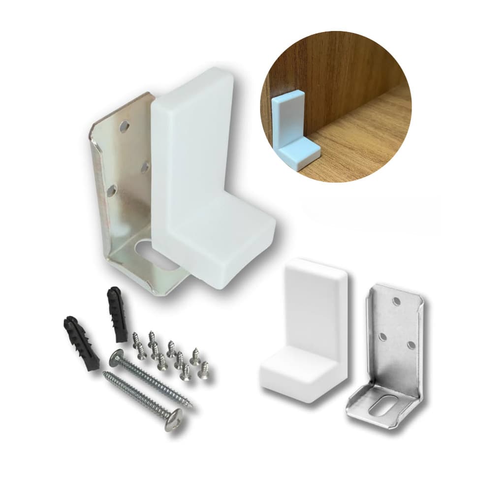 Kit Cantoneira 10 Peças Para Moveis Com Capa + Parafusos E Buchas