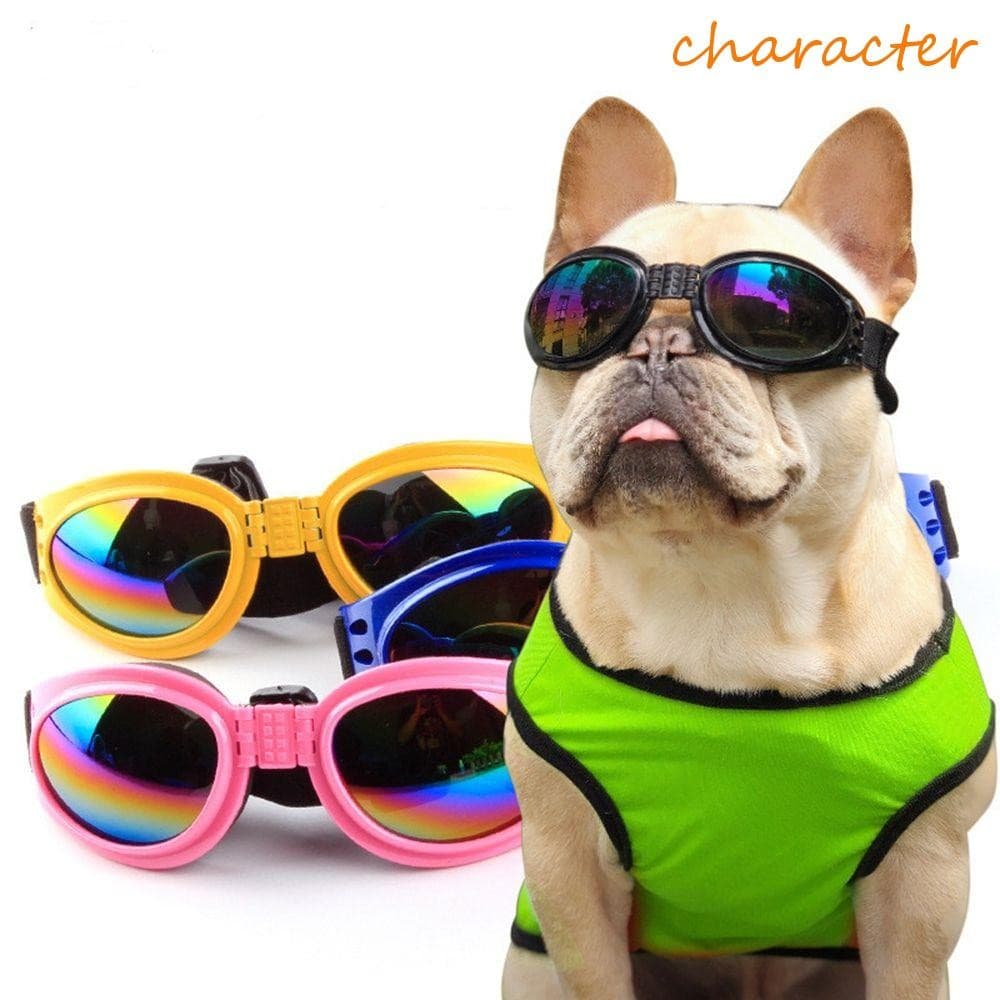 Personagem Óculos De Proteção Para Cães Animais De Estimação À Prova D'água De Vento Médio Grande Cachorro UV