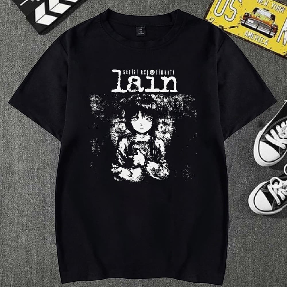 Camisa Camiseta Lain Iwakura Serial Experiments Eyes Terror Anime Unissex