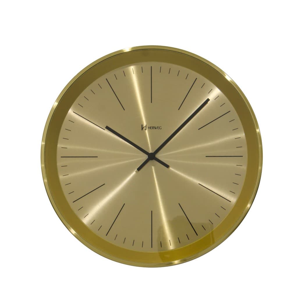 Relógio de Parede Herweg 30cm 6497-029 Dourado Metalizado