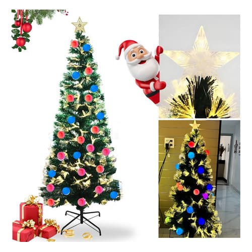 Arvore De Natal Led Premium Luxo  Decoração Montagem Pronta Fibra Ótica Brilhante