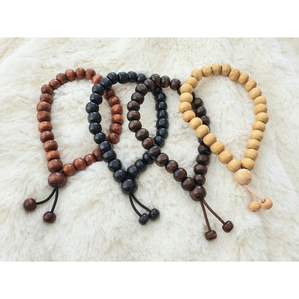 Pulseira Japamala 27 Contas Madeira