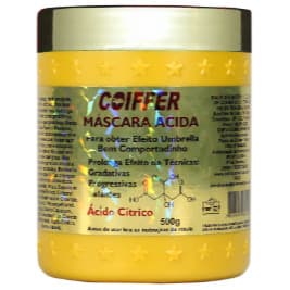 Máscara Àcida Cabelo Liso Por Mais Tempo Coiffer 500g
