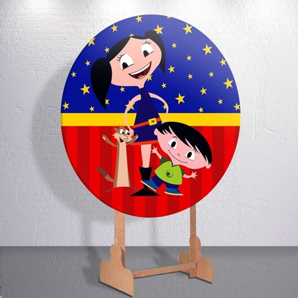 Capa Painel De Festa Redondo Tamanhos Diverso Grande E Mini Decoração Infantil O Show Magico Da Luna