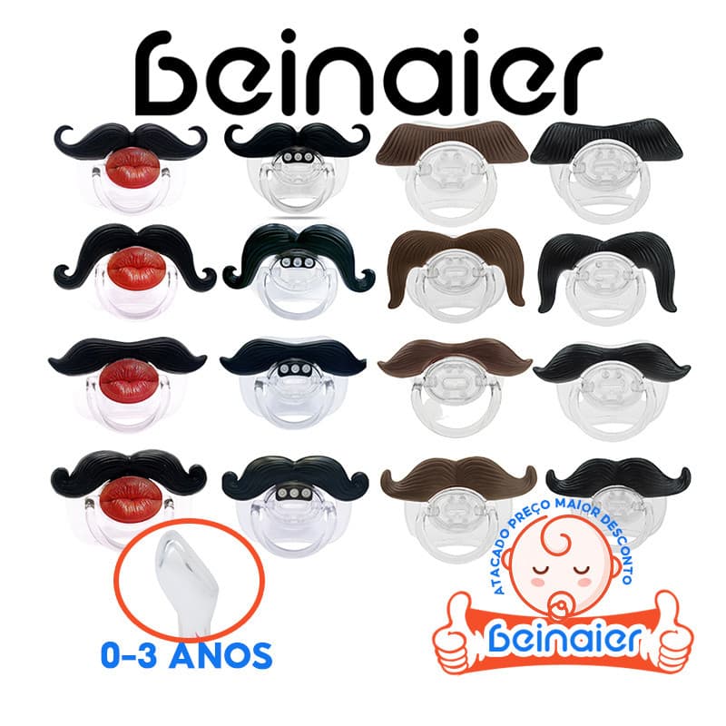 Chupeta de bebê, chupeta engraçada personalizada de desenho animado, presente de aniversário