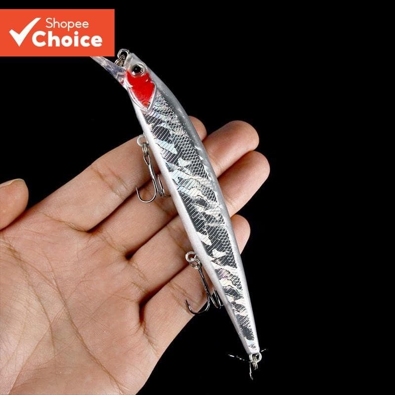 HENGJIA 1 Pcs 14 Cm 21g Iscas De Pesca Flutuantes Grande Minnow Isca Dura Wobbler Crankbait Artificial Equipamento