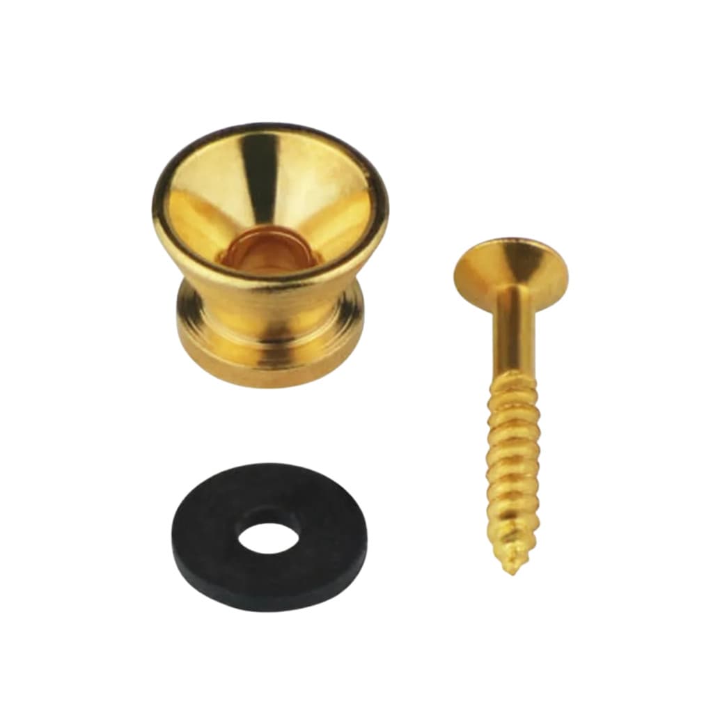 Roldana Dourada Com Parafuso Para Correia Violão Guitarra Baixo Cavaco Unitária 13x9mm Para Alça