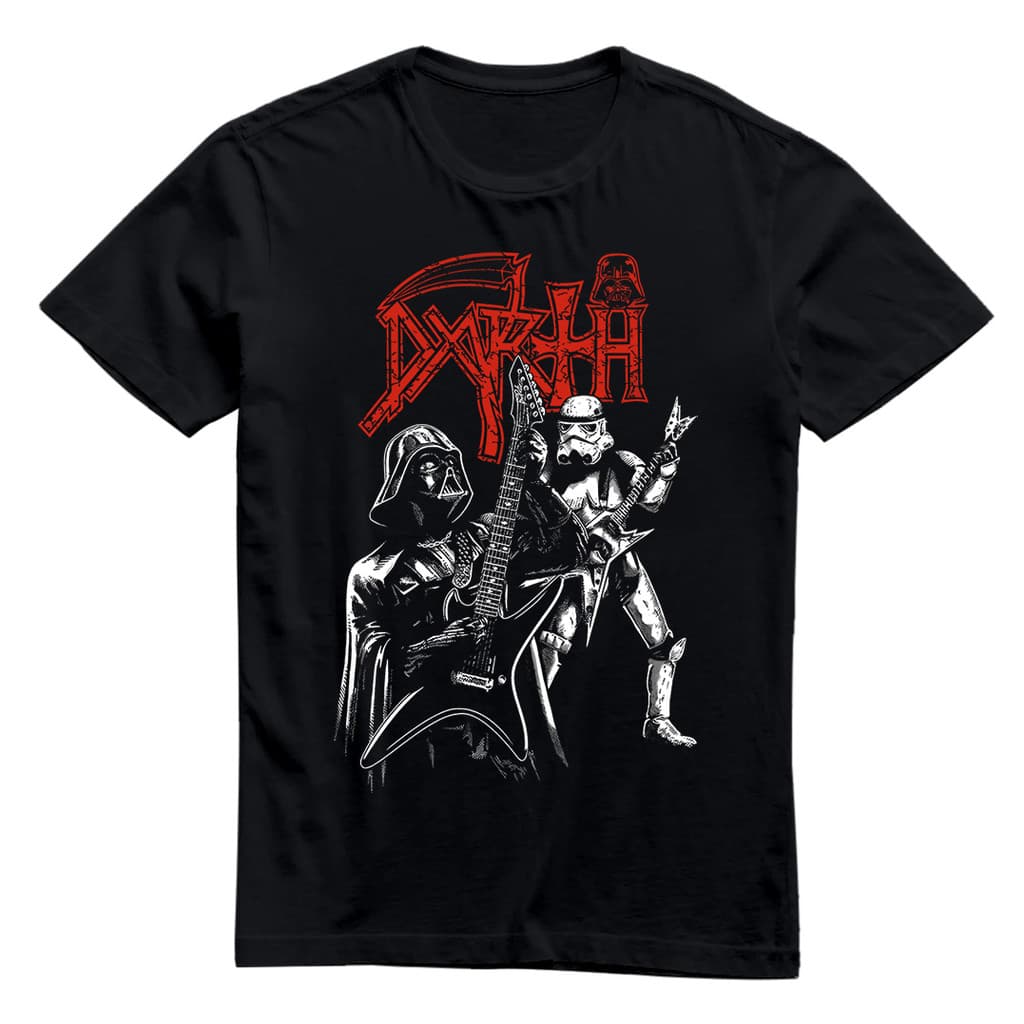 Camiseta Star Wars Darth Vader Rock Heavy Metal 100 % Algodão
