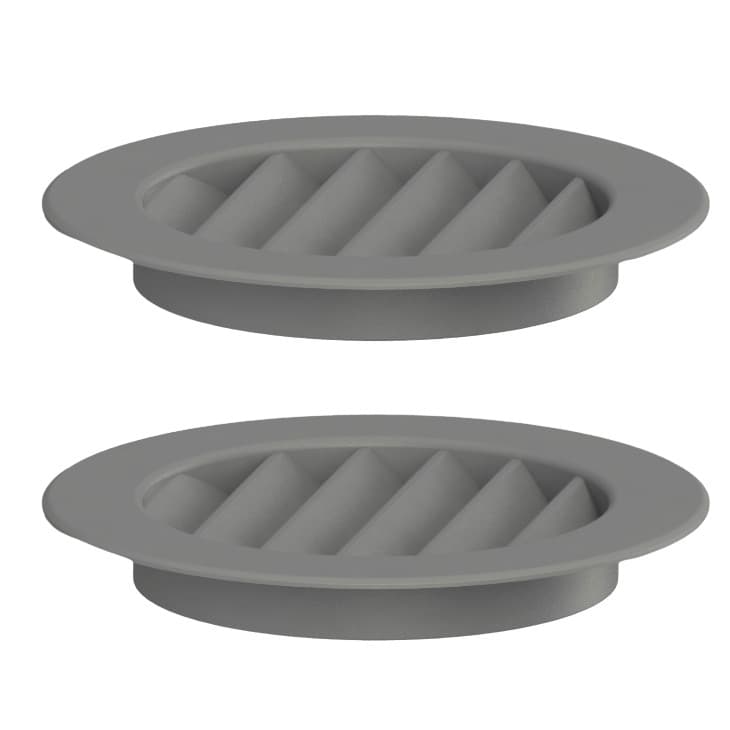Grade Ventilação Redonda Cinza 13x13 Encaixe 10x10 2und