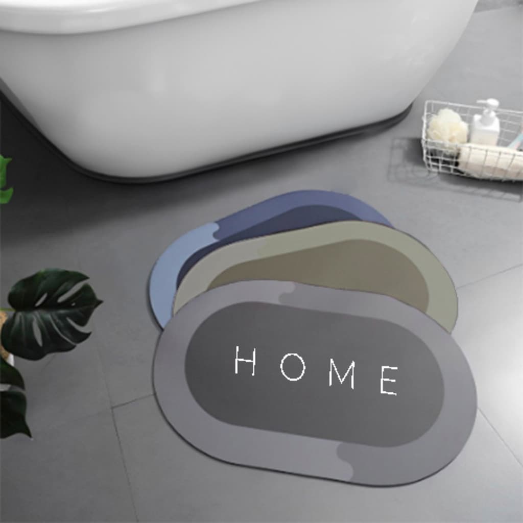 Tapete de Banheiro Antiderrapante Oval | Design Elegante e Absorção Rápida | Conforto e Segurança