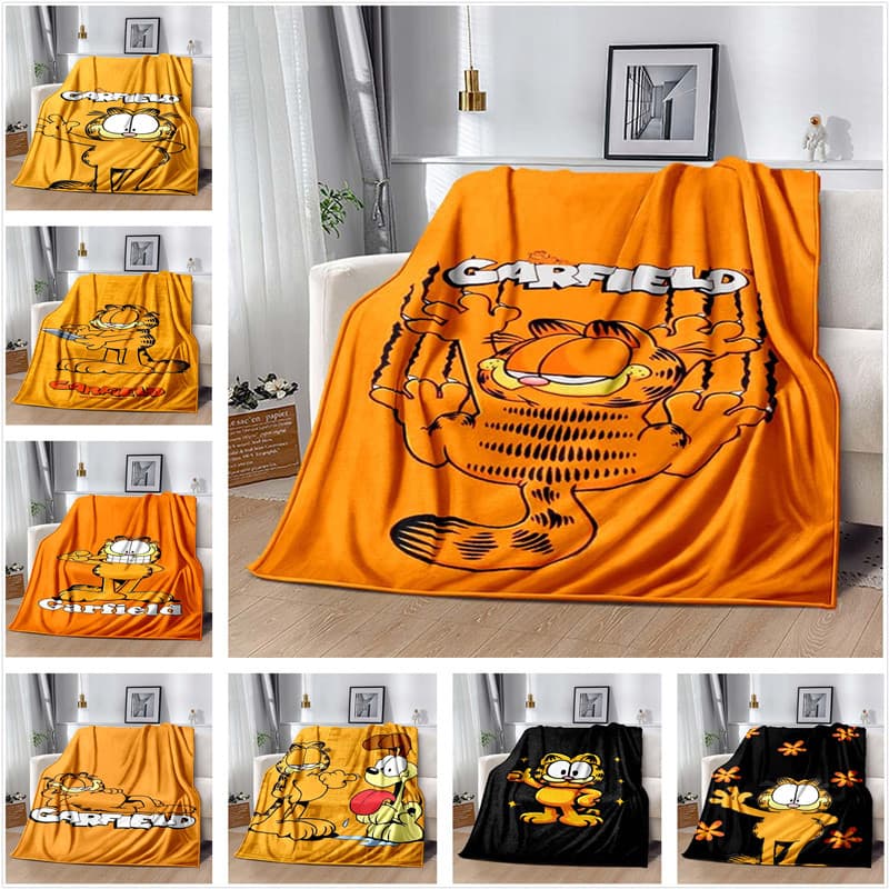 Estilo Europeu E Americano Na Moda Impresso Garfield Cobertor Dos Desenhos Animados anime Flanela Casa Sala De Estar Sof
