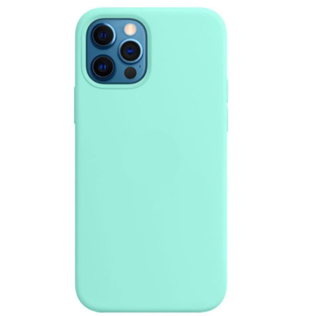 Capa Capinha Para iPhone 15 Verde Água Aveludada
