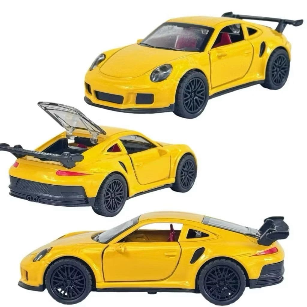 Miniatura Porsche 911 GT3 Escala 1:32 – Metálica, Abre Portas, Alta Qualidade