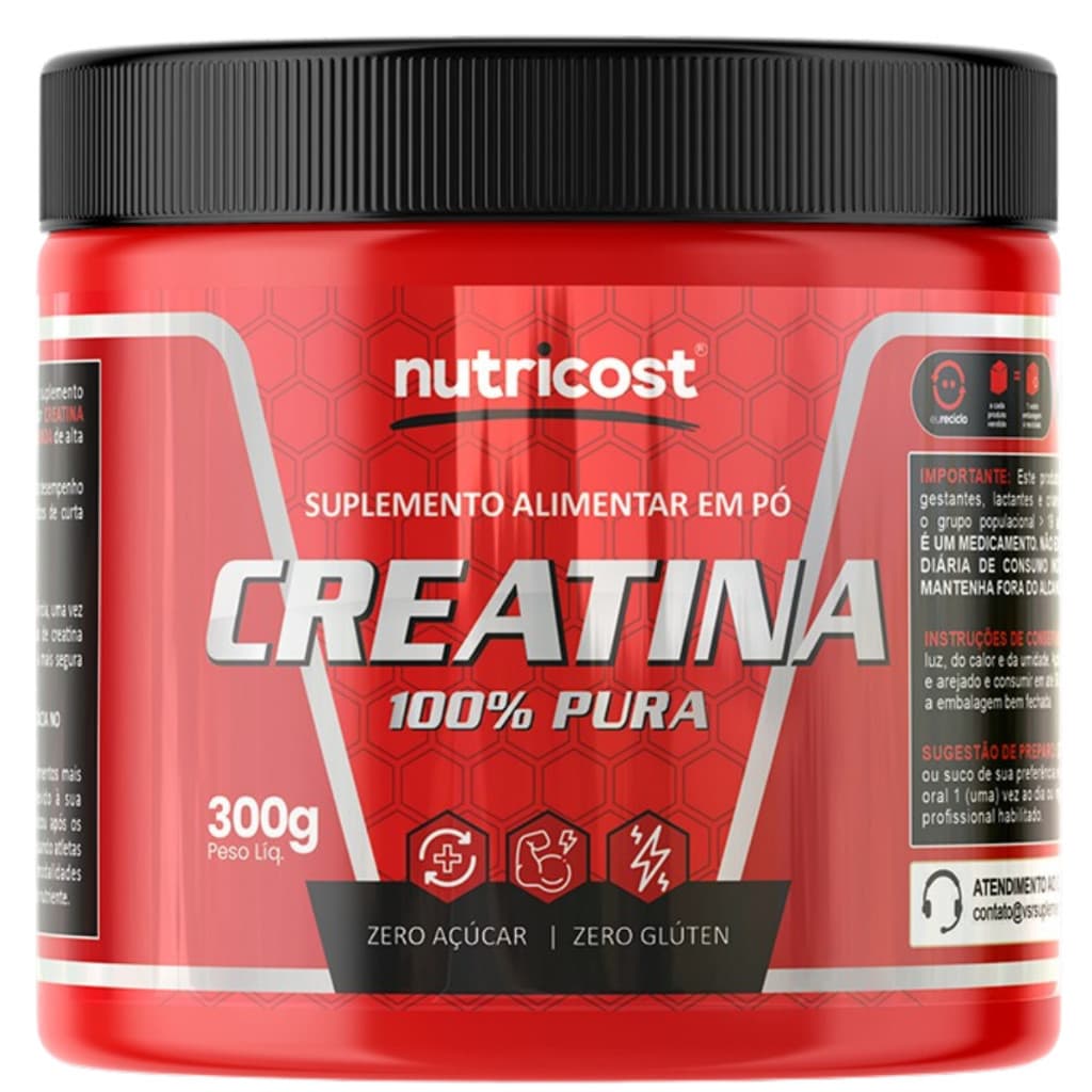 Creatina Nutricost 100% Pura 300g - Mesma que a Integralmedica