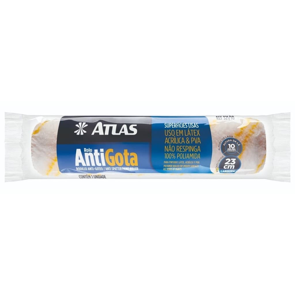 Rolo Antigotas Antirrespingo Para Pinturas Tinta Látex Acrílica 23cm - Atlas