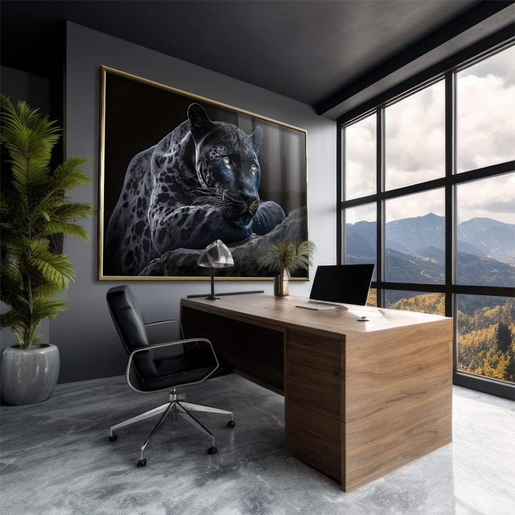 Quadro Decorativo GRANDE Alta Resolução Para Sala Quarto Escritório Quadro  Pantera Negra