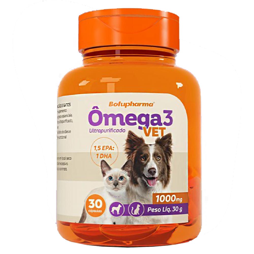 Omega 3 Pet Cães E Gatos 1000mg 30caps - Botupharma