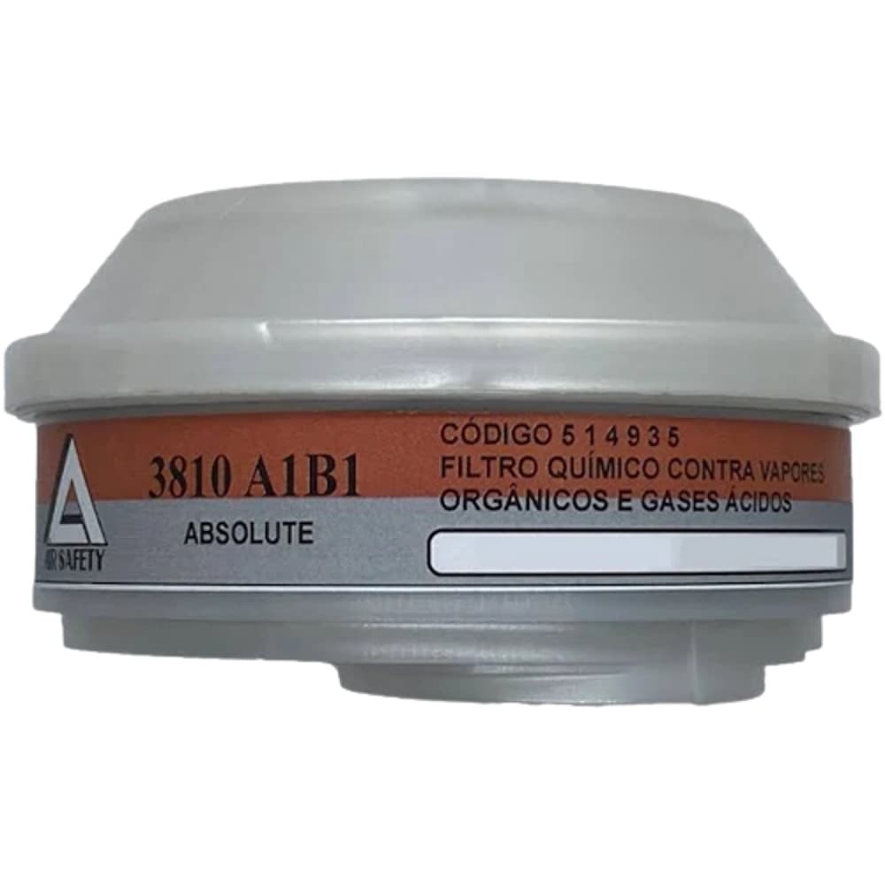 FILTRO QUIMICO 3810 A1B1 VAPOR ORGANICO E GASES ACIDOS PARA MASCARA AIR SAFETY