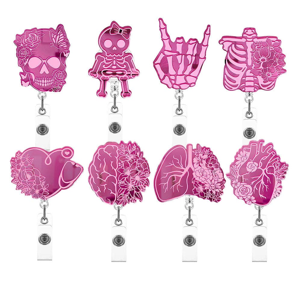 1PC Porta Carretéis De Crachá Retráctil Com Clipe Para Enfermeira Mulher Fofa Médico Jacaré Clip-Gifts