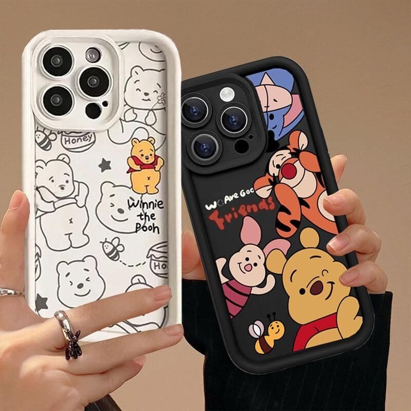 Para Redmi A7 A5 A3 13C 13 12 14C 12C 10C A1 A2 + 4G 5G 3D Dos Desenhos Animados Winnie Pooh Caso De Telefone Silicone M