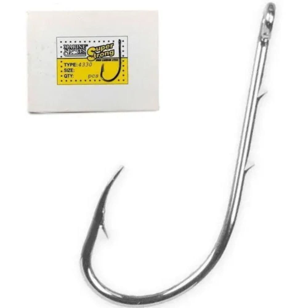 Caixa Anzol Marine 4330 Baitholder Níquel Farpado 100unid
