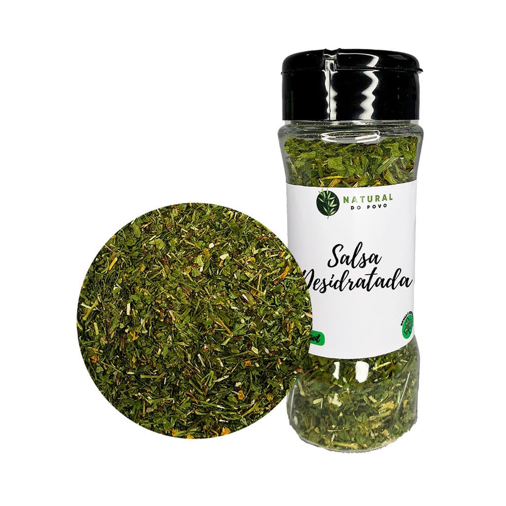 Salsa Pura Desidratada 100% Orgânica Alta Qualidade Pote com Dosador 20g